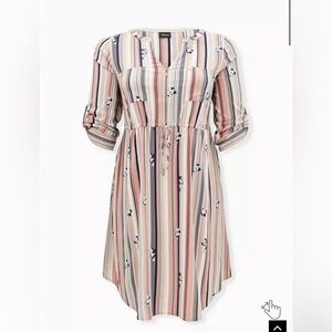 Torrid striped challis Minnie Mouse dress disney bound